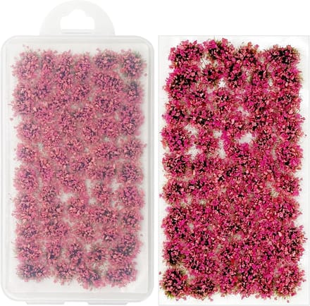 Roze Statisch Gras Toufts voor Modelbouw en Landschapsdecoratie