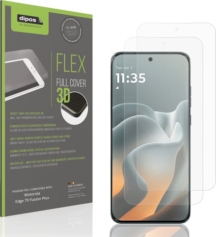 dipos FLEX – 2x Matte Screenprotector geschikt voor Motorola Edge 70 Fusion Plus | Volledige Schermbescherming | Case-Friendly