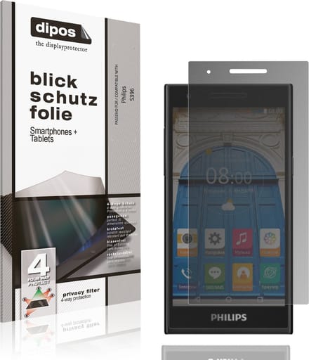 dipos – Matte Privacy Screenprotector geschikt voor Philips S396 | Anti-Spy Beschermfolie