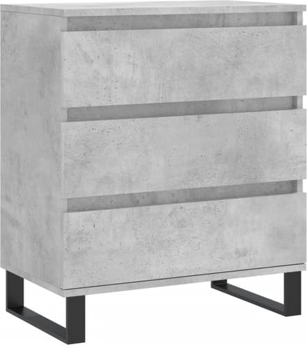 vidaXL - Dressoir - 60x35x70 - cm - bewerkt - hout - betongrijs