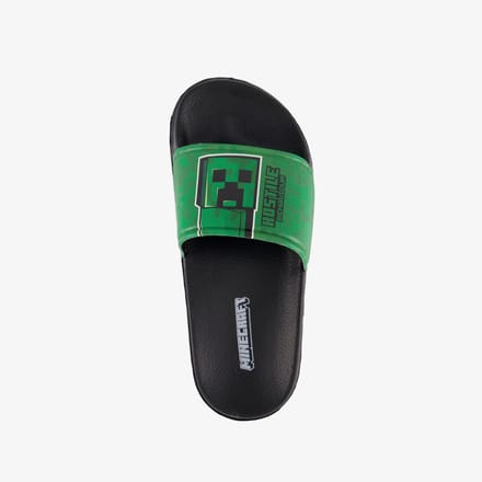 Minecraft kinder badslippers zwart groen - Maat 32