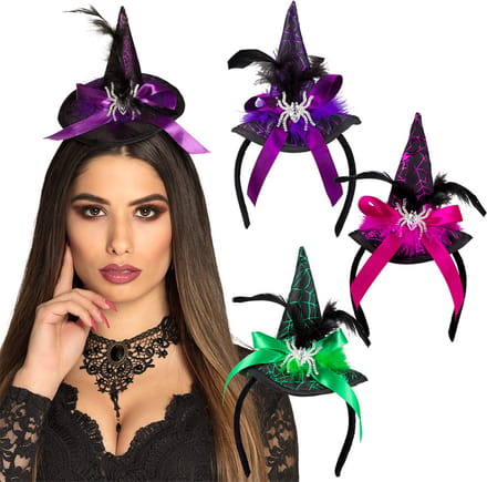 Boland - Diadeem heks Spindra - Één maat - Volwassenen - Vrouwen - Halloween accessoire - Horror