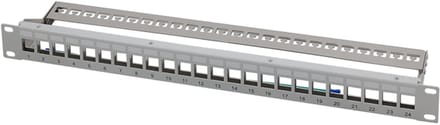 LOGILINK patchpaneel NK4057, 19", 24 keystone-modules, wit
