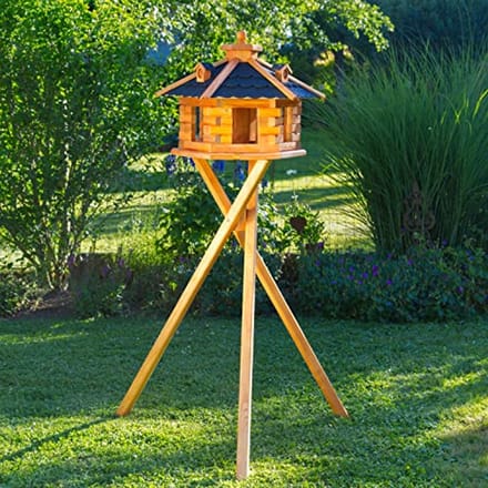 Stijlvol Staande Vogelhuis met Asfalt Dak voor Tuin en Balkon