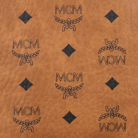 MCM Stark Messing Metaal Decor Gecoat Canvas En Leer Rugzak Damesrugzak Cognac-Brandy MMKFSVE05CO001 Basic Set (Bag+Dust Bag)