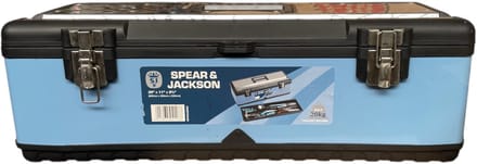 Spear & Jackson Cargo Box Long Toolbox – 3‑laags Gereedschapskoffer – 66 × 28 × 22 cm – Kunststof