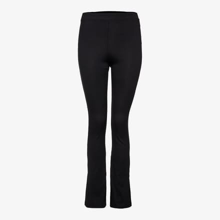 TwoDay dames flared rib broek - Zwart - Maat M