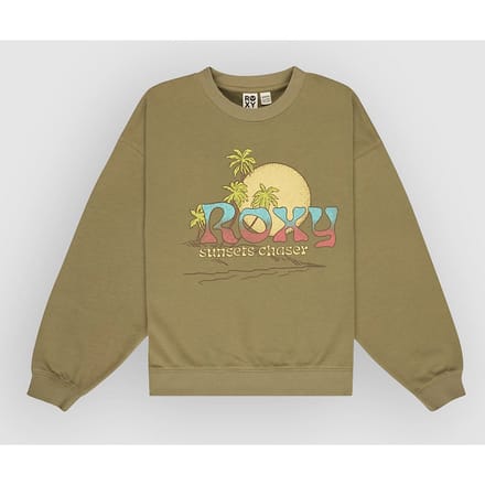 Roxy Lineup Terry Rg Sweatshirt Groen 14 Years Meisje