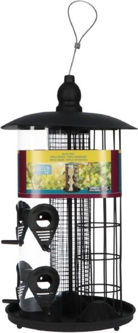Tuinplus Grote Voedersilo 3 in 1 - Zwart