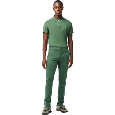 Lacoste Heren Biologisch Katoenen Slanke Chino (Sequoia Groen)