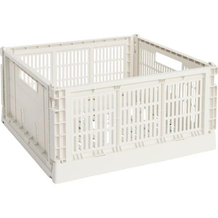 HAY Kleur Krat Mand Groot Vierkant - off white