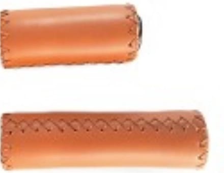 Handvatten fiets Falkx leder look bruin 85/125 mm classy and grip