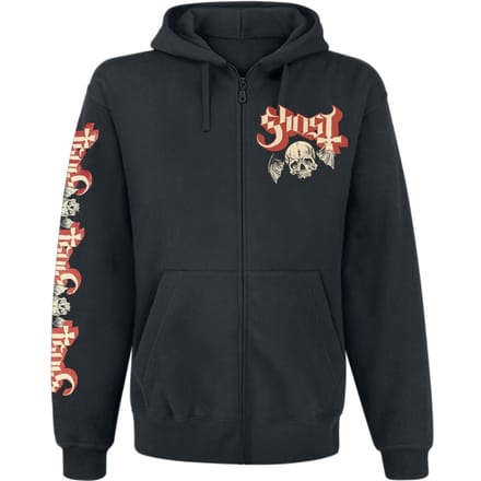 Ghost Vest met capuchon - Distressed Papa Skull - S tot XXL - voor Mannen - zwart