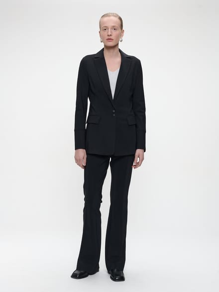 Viena blazer bonded tech jersey | Black - Black / M