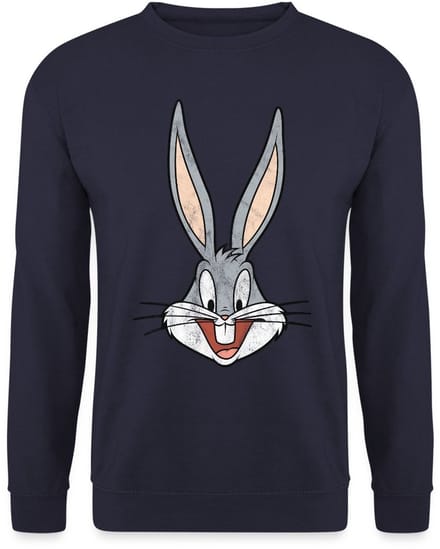 Looney Tunes Bugs Bunny Distressed Sweater Heren