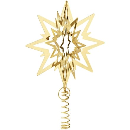 Georg Jensen kerstboompiek verguld 19 cm star Christmas