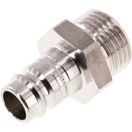 RVS 306L DN 10 Luchtkoppeling Insteeknippel G 1/2 inch Buitendraad - CLP10-M-SSL-P-012
