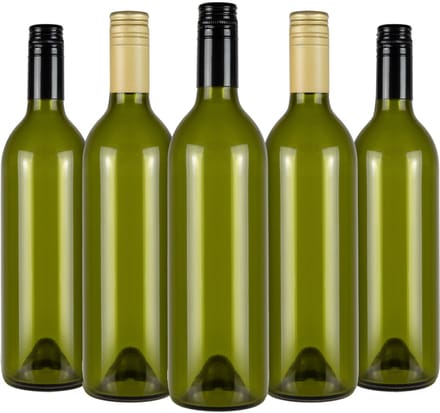 Bimberek - Decoratieve Fles - 35 Stuks - 750ml - Olijfgroene Tint