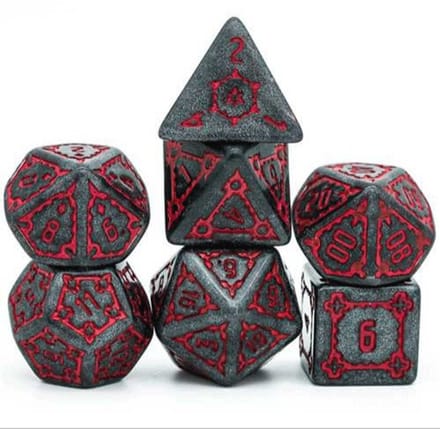 HOT Games dobbelstenen set jumbo kasteel rood rollenspel 7-delig.