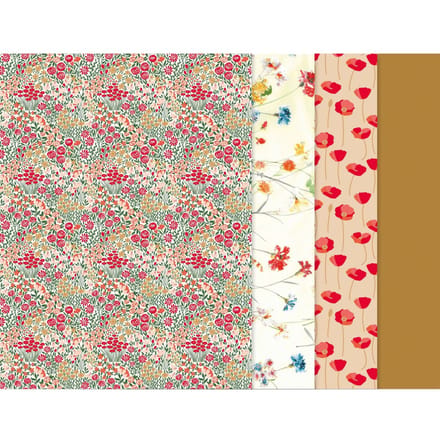 Hobbypapier Décopatch 30x40cm set à 4 vel thema Love is in the Meadow