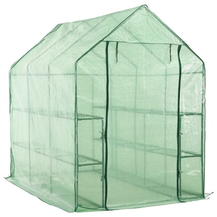 vidaXL - Inloopkas - met - 12 - schappen - 143x214x196 - cm - staal