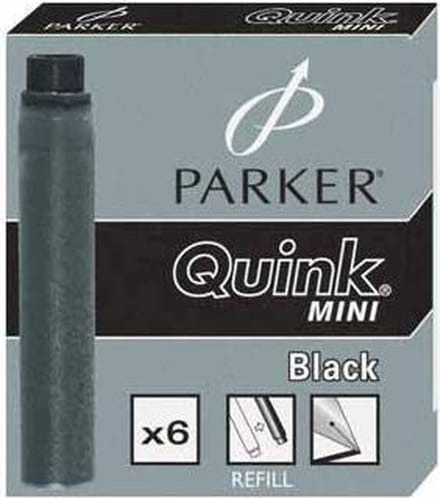 Tintenpatrone Parker Quink mini für Parker esprit schwarz 6er Pack