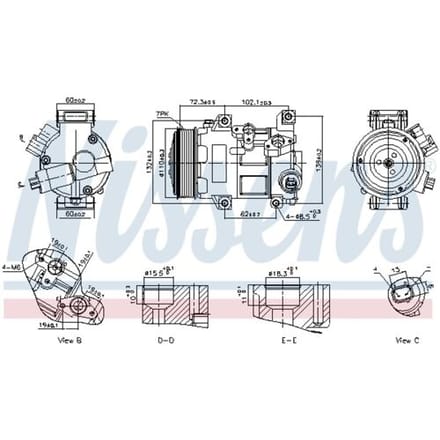 Compressor airconditioning NISSENS 89516