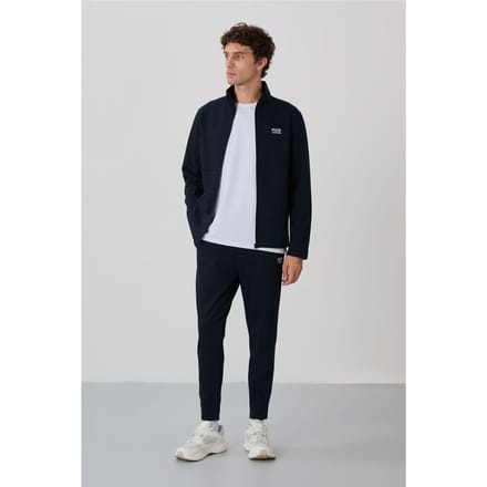 Heren Sweatshirt en Broek Set met Ritskraag