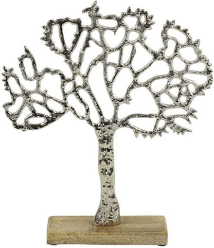 AL - Ornament boom - Wesly M - Zilver - L5 B26 H30 CM