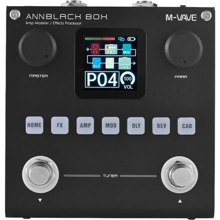 Modélisateur d'ampli guitare/basse M-VAVE Processeur multi-effets 80 préréglages modifiables 6 modules d'effets 3 bandes noir