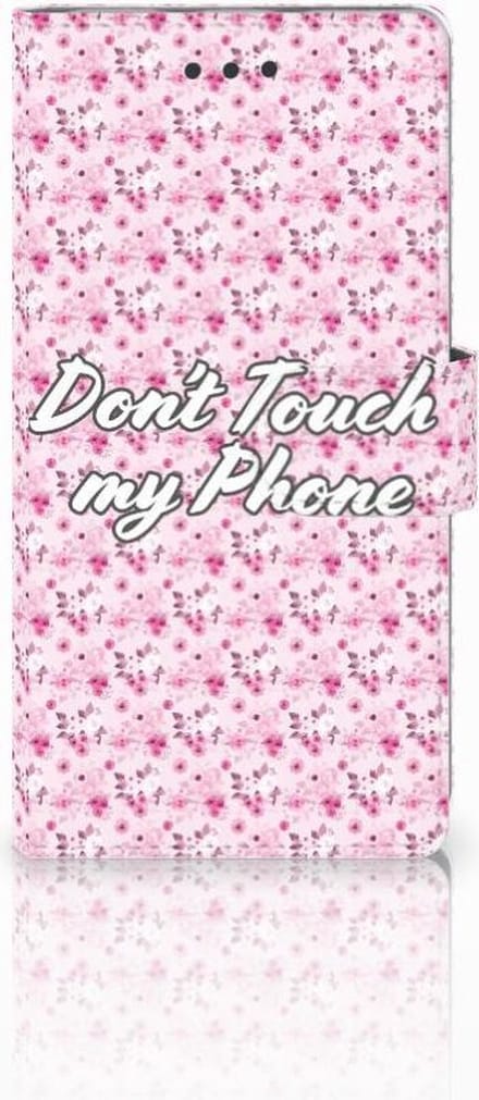 Huawei Ascend P8 Lite Portemonnee Hoesje Flowers Pink DTMP