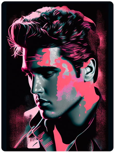 Signs USA - wandbord - dibond - Elvis Presley - Art - 60 x 45 cm