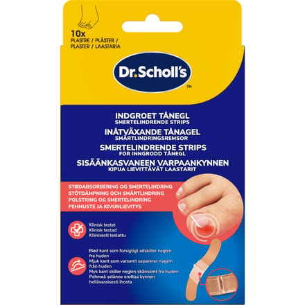 Scholl Ingrown Toenail Pain Relief Strips 10 pcs