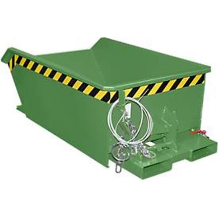 Spaanbak Bauer SMGU 270, olie- & waterdicht gelast, 270l, groen