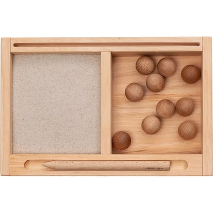 Zandtekening Plateau + Kaarthouder Wooden Story