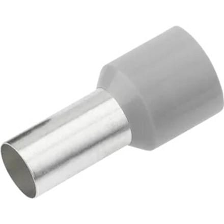 Cimco 187227 Adereindhulzen 4 mm² Deels geïsoleerd Grijs 100 stuk(s)