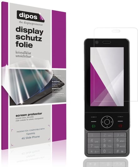 dipos – 4x Beschermfolie geschikt voor Yanmis 4G Slide Phone | Krasbestendige & heldere Screenprotector Ultra-Thin