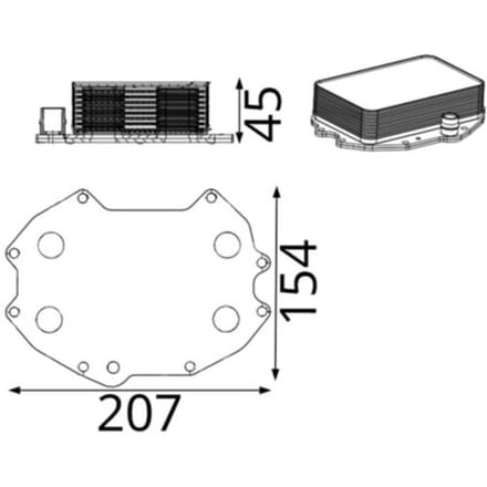Oliekoeler, motorolie MAHLE CLC 425 000S