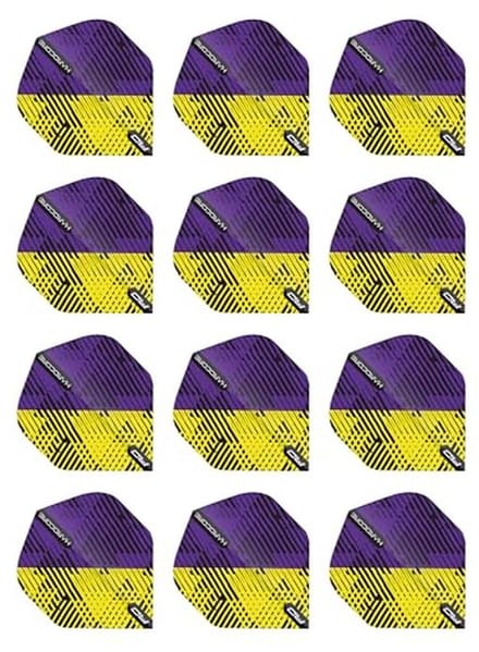 Hardcore Radical Blue & Black Fleck Dart Flights - 12 Dart Flights in 4 Sets