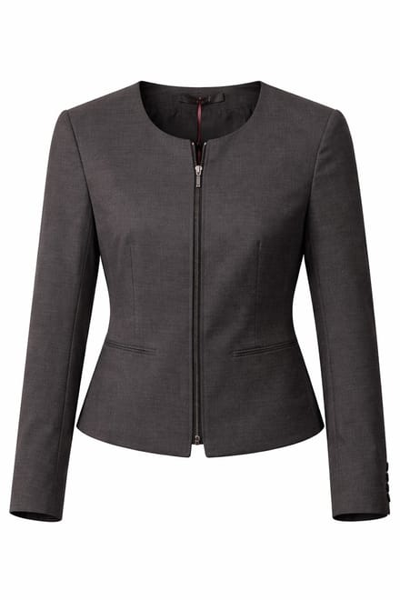 Damesblazer Greiff Modern Slim Fit – Zwart – Met Rits – Stretch – Maat 36 (38R)