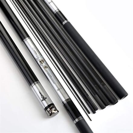 Telescoop hengel - Carbon hengel - Vissen op forel - Superharde vezel - 6.30 meter - Wit