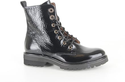Zwarte Piedi Nudi Veterboots Lak Wijdte G