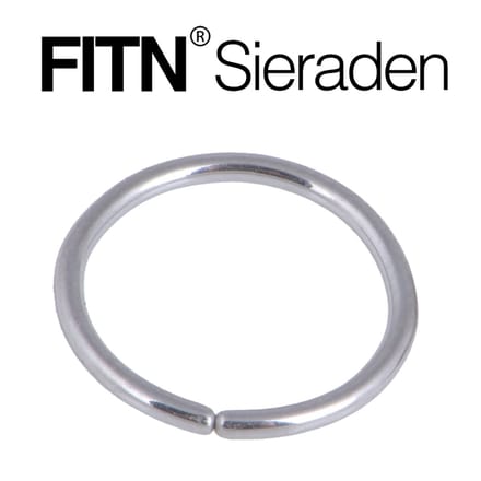 FITN-TSMLR-Titanium-Segment Ring-Zilver-1 x 6 mm-Helix-Septum-Lip-Neus Fake Piercing