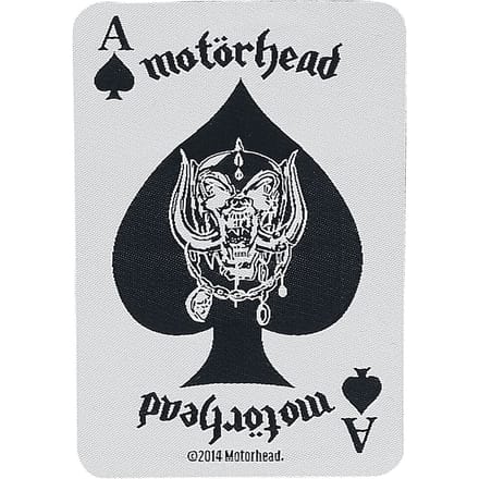 Motörhead Patch - Ace Of Spades Card - voor Geen - wit-zwart