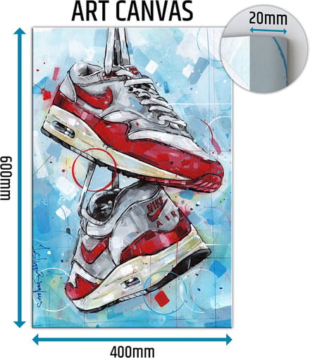Sneaker canvas OG red 40x60 cm