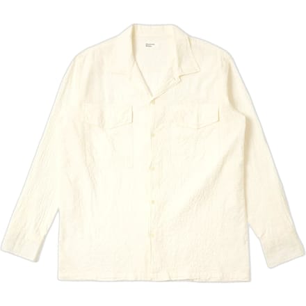 Overhemd Universal Works wachten shirt arten seersucker - ecru
