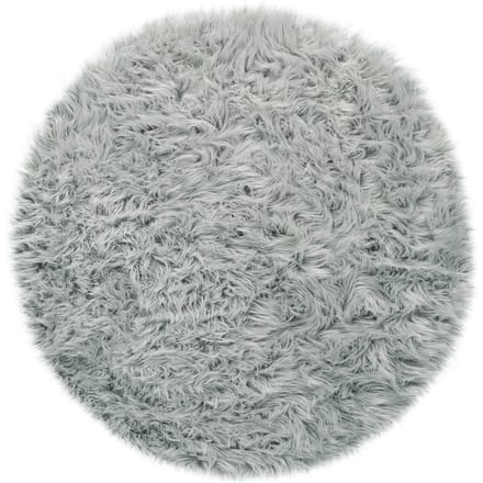 Hoogpolig tapijt Playara grijs  60 cm rond
