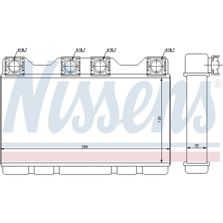Warmtewisselaar, interieur verwarming NISSENS 70515