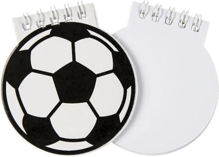 notitieboekje voetbal junior 8 cm karton zwart/wit