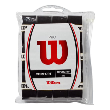 Wilson Pro Overgrip Verpakking 12 Stuks-Zwart
